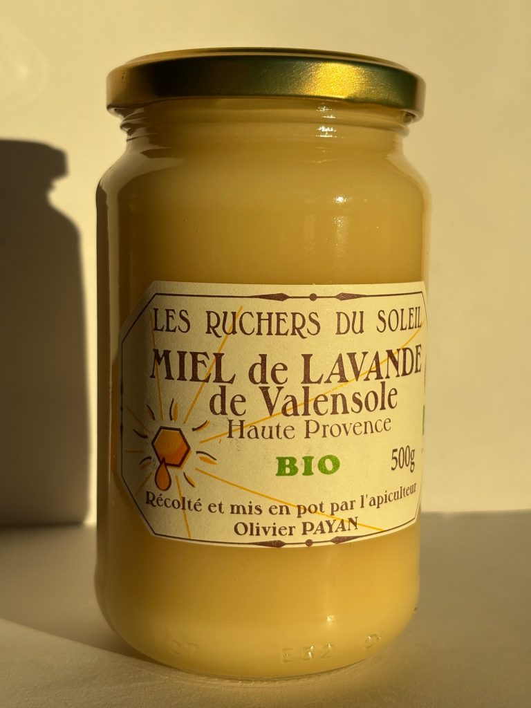 image du pot de miel de lavande bio de valensole igp