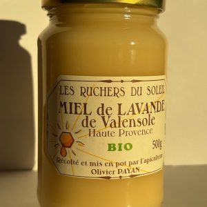 image du pot de miel de lavande bio de valensole igp