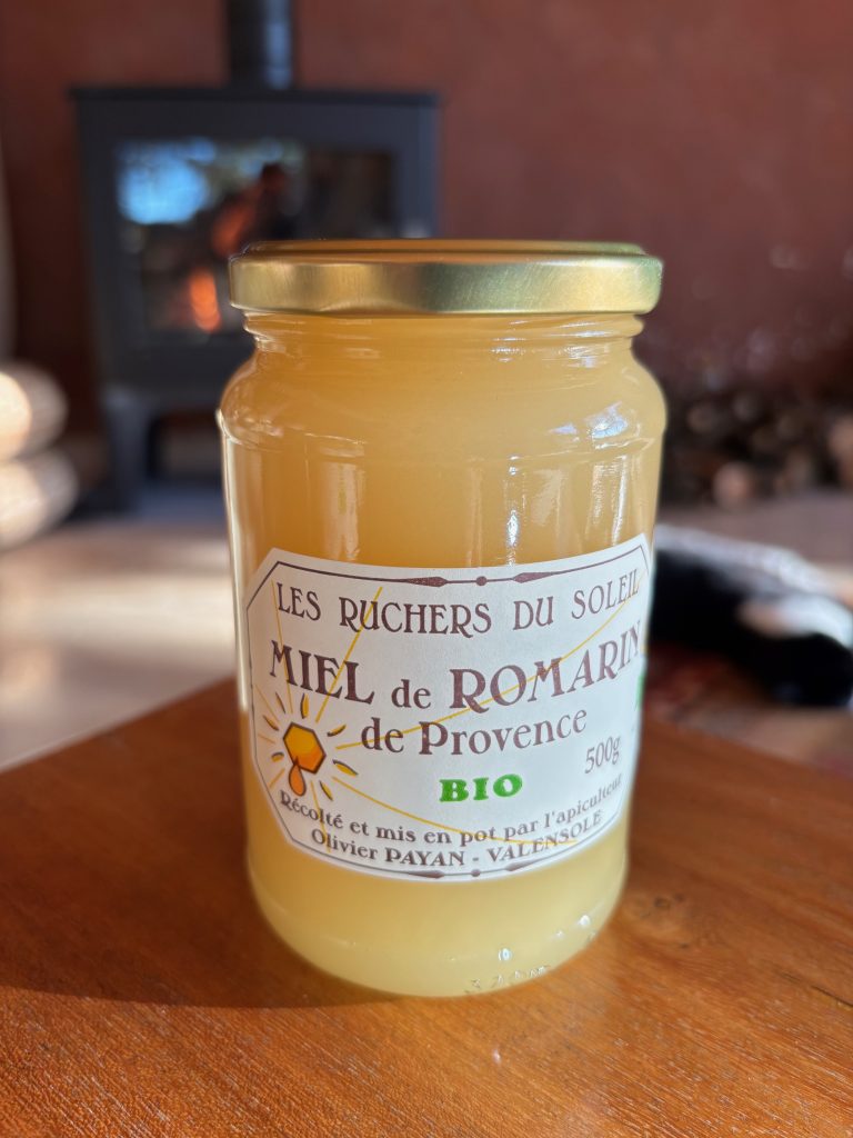 pot de miel bio de romarin de Provence